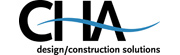 CHA logo. design/construction solutions.